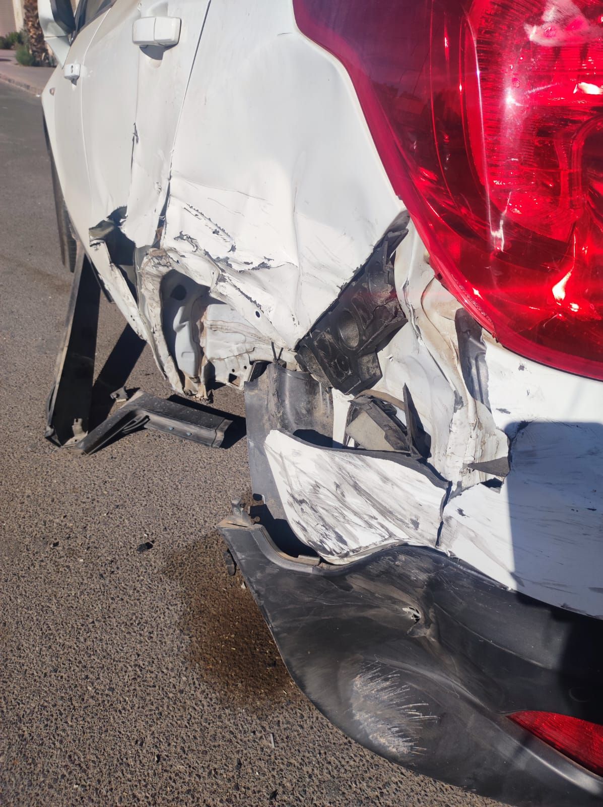 Choc arrière sur un véhicule accidenté racheté en l'état